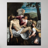 Leandro Bassano De dode Christus met Angels Poster (Voorkant)