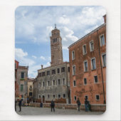 Leaning Bell Tower of Santo Stefano Venice Italy Muismat (Voorkant)
