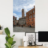 Leaning Bell Tower of Santo Stefano Venice Italy Poster (Thuiskantoor)