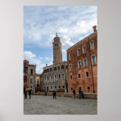 Leaning Bell Tower of Santo Stefano Venice Italy Poster (Voorkant)