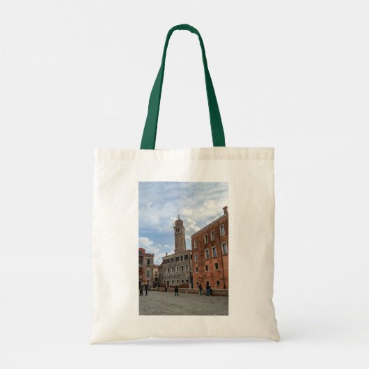 Leaning Bell Tower of Santo Stefano Venice Italy Tote Bag (Achterkant)