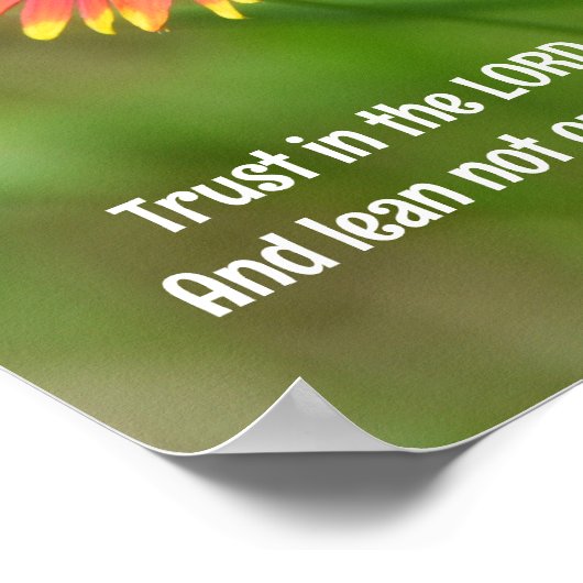 Leaning Firewheel Wildflower en Bijbel Verse Poster (Hoek)