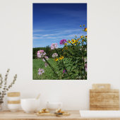 Leaning Flowers Poster (Keuken)
