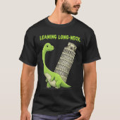 Leaning Long-Neck Cute Brachiosaurus & Leaning Tow T-shirt (Voorkant)