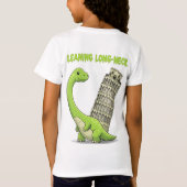 Leaning Long-Neck Cute Brachiosaurus & Leaning Tow T-shirt (Achterkant)