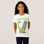 Leaning Long-Neck Cute Brachiosaurus & Leaning Tow T-shirt (Voorkant volledig)