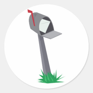 Leaning Mailbox Ronde Sticker