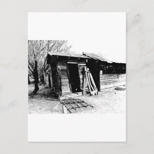 Leaning Outhouse Briefkaart (Voorkant)