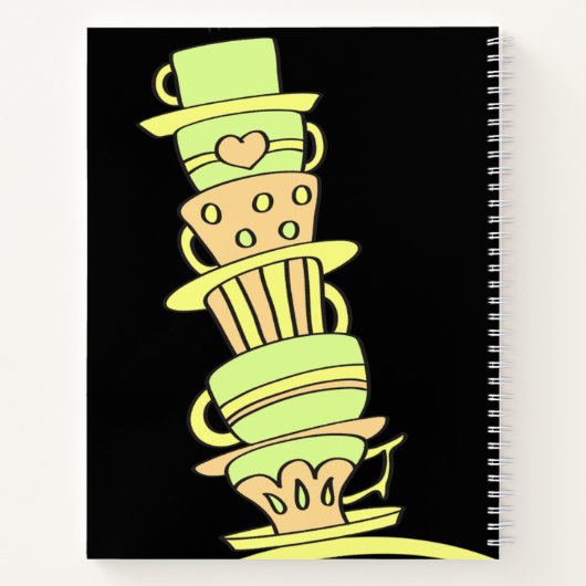 Leaning Pastel Coffee Cups Homemade Recipes  Notitieboek (Achterkant)