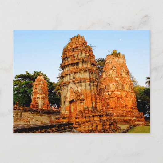 Leaning prangs in Wat Mahathat Briefkaart (Voorkant)