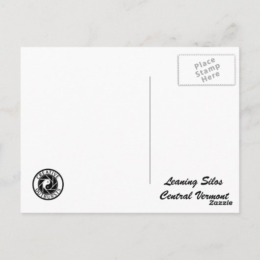 Leaning Silos Briefkaart (Achterkant)
