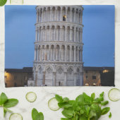 Leaning Tower at Dusk Theedoek (Gevouwen)