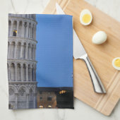 Leaning Tower at Dusk Theedoek (Quarter Fold)