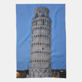 Leaning Tower at Dusk Theedoek (Verticaal)