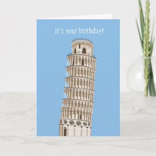 Leaning Tower Birthday-kaart Kaart