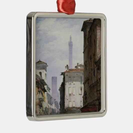 Leaning Tower, Bologna Metalen Ornament (Rechts)