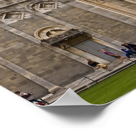 Leaning Tower of Pisa and Cathedral - Pisa, Italië Poster (Hoek)