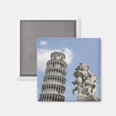 Leaning Tower of Pisa and Statue, Italië Magneet (Voorkant / Achterkant)
