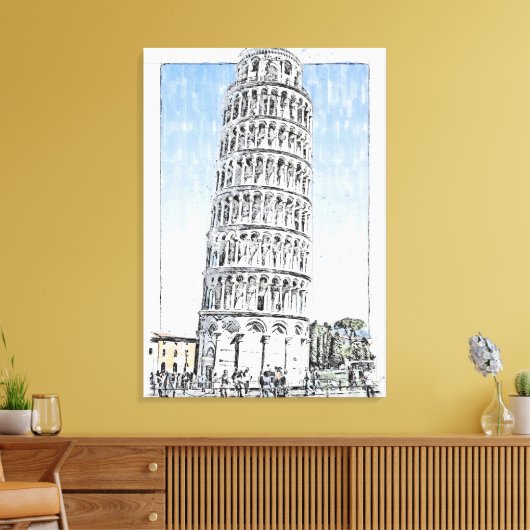 Leaning Tower of Pisa Canvas Afdruk (Insitu (Woonkamer))