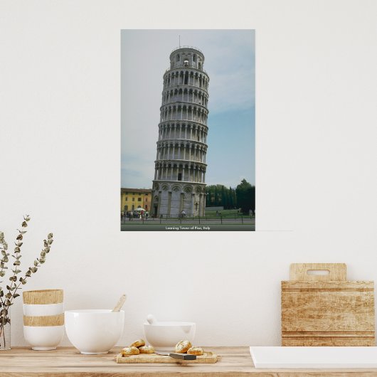 Leaning Tower of Pisa, Italië Poster (Keuken)