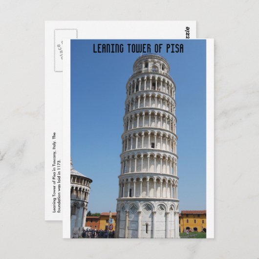 Leaning Tower of Pisa Italy Briefkaart (Voorkant / Achterkant)