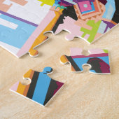 Leaning Tower of Pisa Italy Colorful Pop Art Legpuzzel (Zijkant)