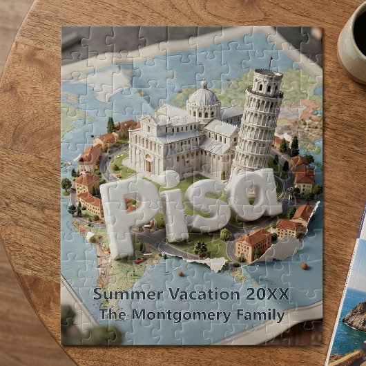 Leaning Tower of Pisa Italy Family Summer Vacation Legpuzzel