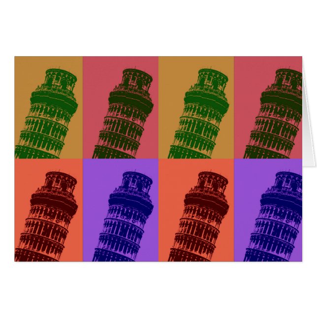Leaning Tower of Pisa Pop Art (Voorkant Horizontaal)