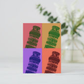 Leaning Tower of Pisa Pop Art Briefkaart (Staand voorkant)