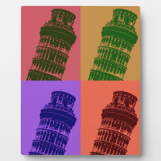 Leaning Tower of Pisa Pop Art Fotoplaat (Voorkant)
