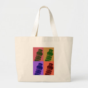 Leaning Tower of Pisa Pop Art Grote Tote Bag