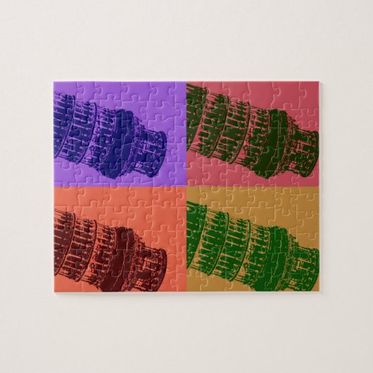 Leaning Tower of Pisa Pop Art Legpuzzel (Horizontaal)
