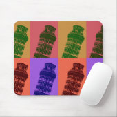 Leaning Tower of Pisa Pop Art Muismat (Met muis)