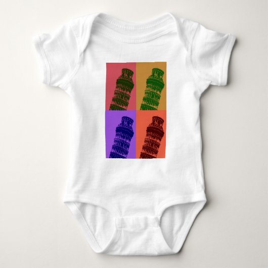 Leaning Tower of Pisa Pop Art Romper (Voorkant)