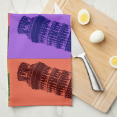 Leaning Tower of Pisa Pop Art Theedoek (Quarter Fold)