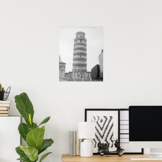 Leaning Tower of Pisa Poster (Thuiskantoor)