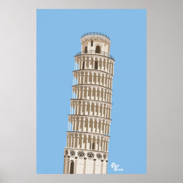 Leaning Tower of Pisa Poster