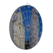 Leaning Tower of Pisa 's nachts Dartbord (Voorkant Links)