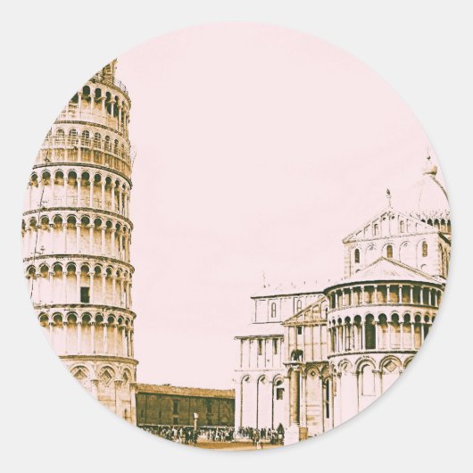 Leaning Tower of Pisa sticker (Voorkant)