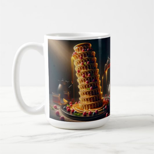 Leaning Tower of Yummy! Coffee Mug delux Koffiemok (Links)