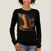 Leaning Tower of Yummy! Lady's T-Shirt Long Sleeve (Voorkant)