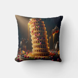Leaning Tower of Yummy! Throw Pillow Kussen