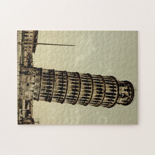 Leaning Tower Pisa Legpuzzel (Horizontaal)