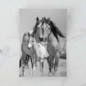 Leans Wilde Paarden Wenskaart Kaart (Binnen)
