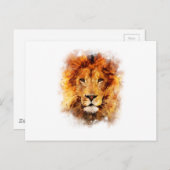 Leão Aquarela Briefkaart (Voorkant / Achterkant)