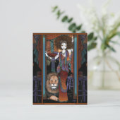 Leaon Levon Lion Tamer Circus Bohemian Briefkaart (Staand voorkant)