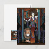 Leaon Levon Lion Tamer Circus Bohemian Briefkaart (Voorkant / Achterkant)