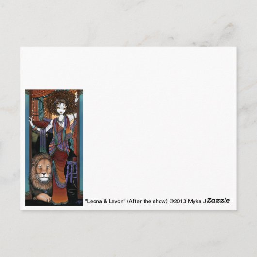 Leaon Levon Lion Tamer Circus Bohemian Briefkaart (Achterkant)