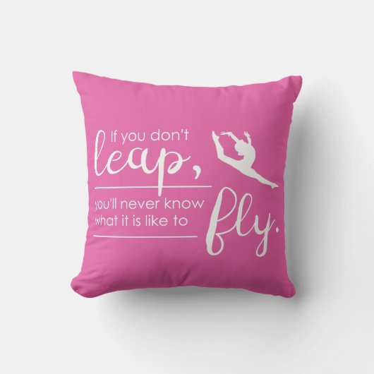 Leap - A Gymnast/Dancer Inspirerend Pillow Kussen (Voorkant)