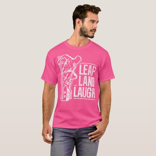 Leap And Laugh Parkour T-shirt (Voorkant volledig)